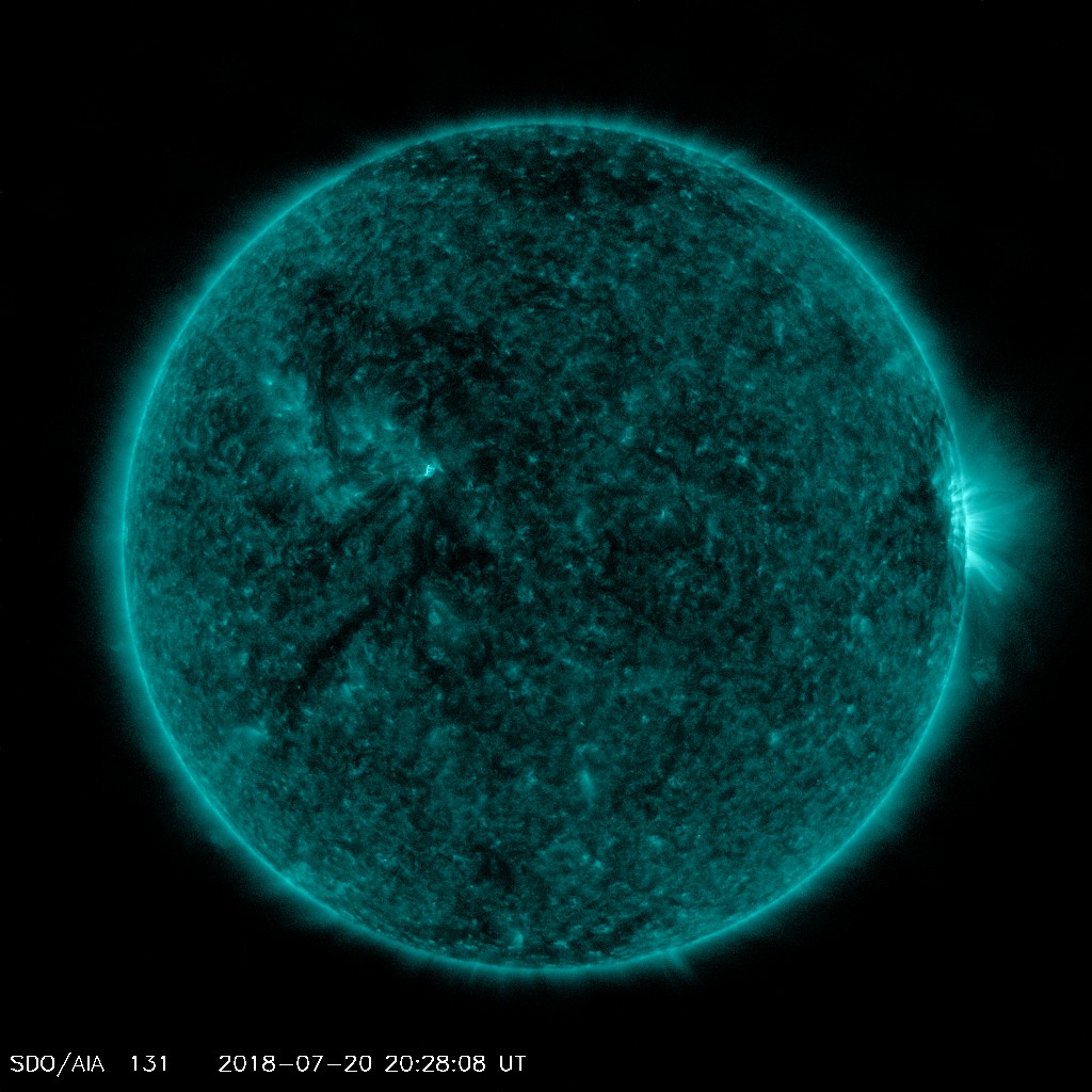 solar image_07-20-2018_possible sunspot near equatorial coronal hole.jpg