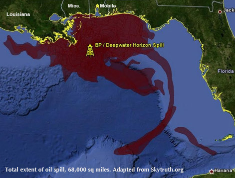 There are no more photos available in Google. When it first happened I was able to find many satellite photos that show the red film even in the Florida keys And news interviews with gulf coast from TX to FL fishermen saying the fish are all dead.